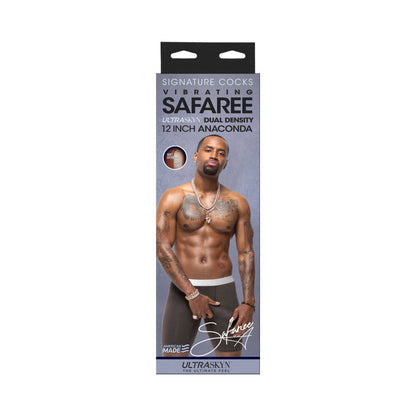 Doc Johnson Signature Cock Safaree Anaconda 12 in - Dark Brown