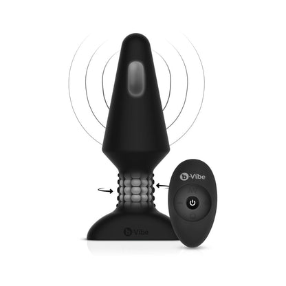 b-Vibe Rimming XL Rotating and Vibrating Remote Control Plug – Black