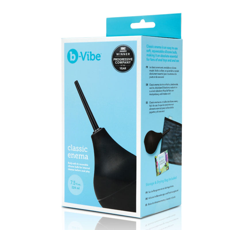 b-Vibe Classic Enema Bulb Set – Black – 4-Piece