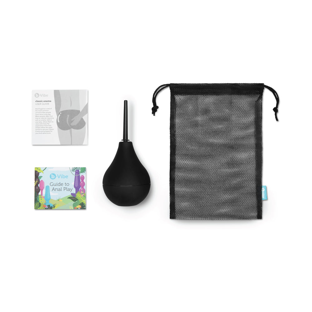 b-Vibe Classic Enema Bulb Set – Black – 4-Piece