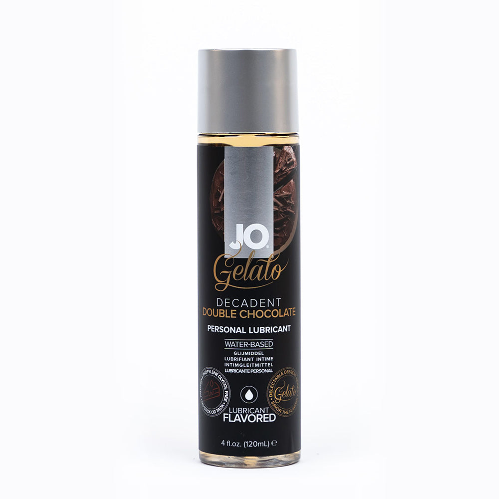 JO Gelato Decadent Double Chocolate Flavored Water-Based Lubricant 4 oz - Clear