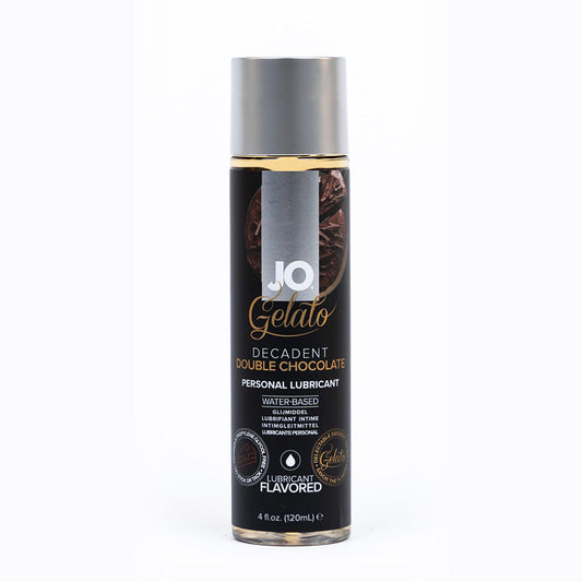 JO Gelato Decadent Double Chocolate Flavored Water-Based Lubricant 4 oz - Clear