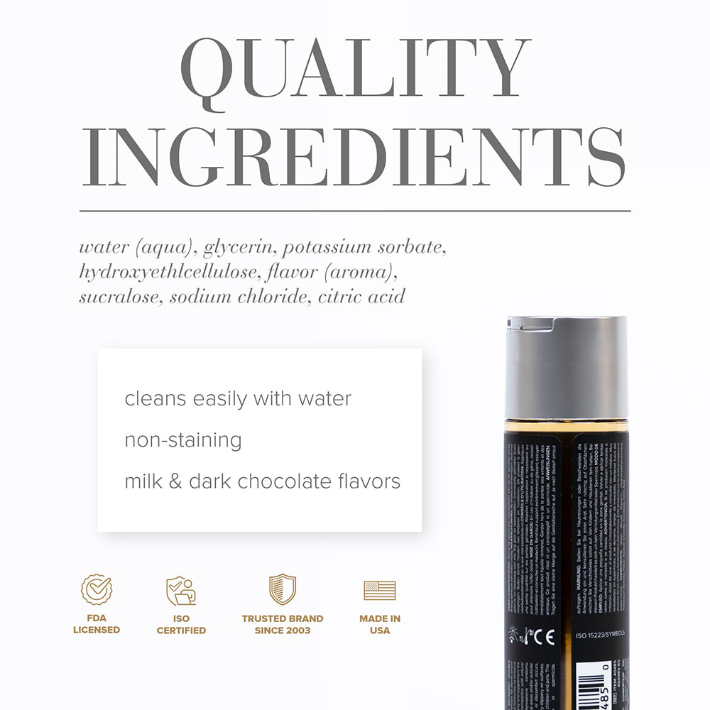 JO Gelato Decadent Double Chocolate Flavored Water-Based Lubricant 4 oz - Clear
