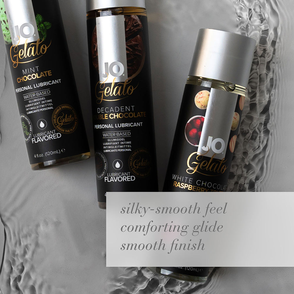 JO Gelato Decadent Double Chocolate Flavored Water-Based Lubricant 4 oz - Clear