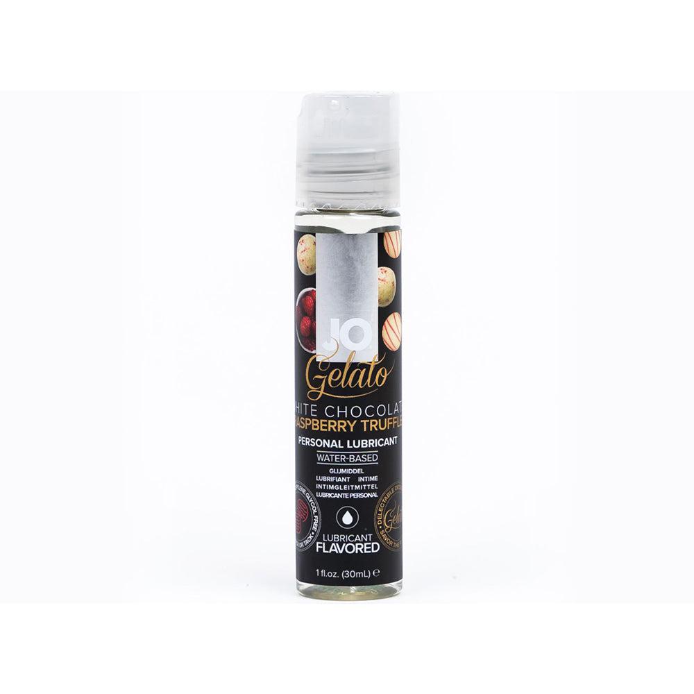 JO Gelato White Chocolate Raspberry Truffle Water-Based Lubricant 1 oz – Clear