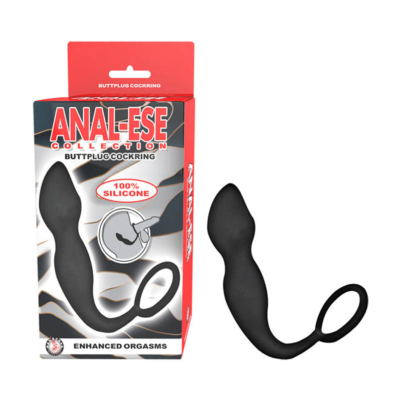 Nasstoys Anal-Ese Collection Buttplug Cockring – Black