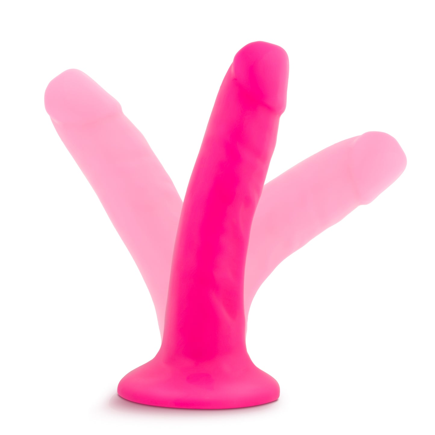Blush Neo 5.5 Inch Dual Density Cock - Neon Pink - Realistic Design with Suction Cup Base