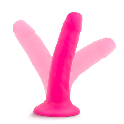 Blush Neo 5.5 Inch Dual Density Cock - Neon Pink - Realistic Design with Suction Cup Base