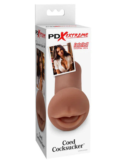 Pipedream Pdx Extreme Coed Cocksucker - Realistic Oral Stroker - Brown