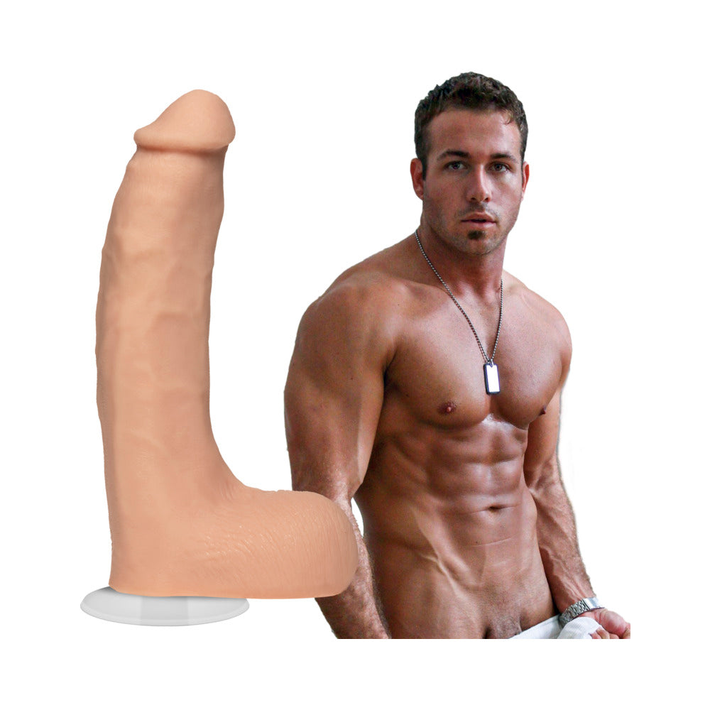Doc Johnson Chad White 8.5 Inch ULTRASKYN Cock with Removable Vac-U-Lock Suction Cup - Vanilla
