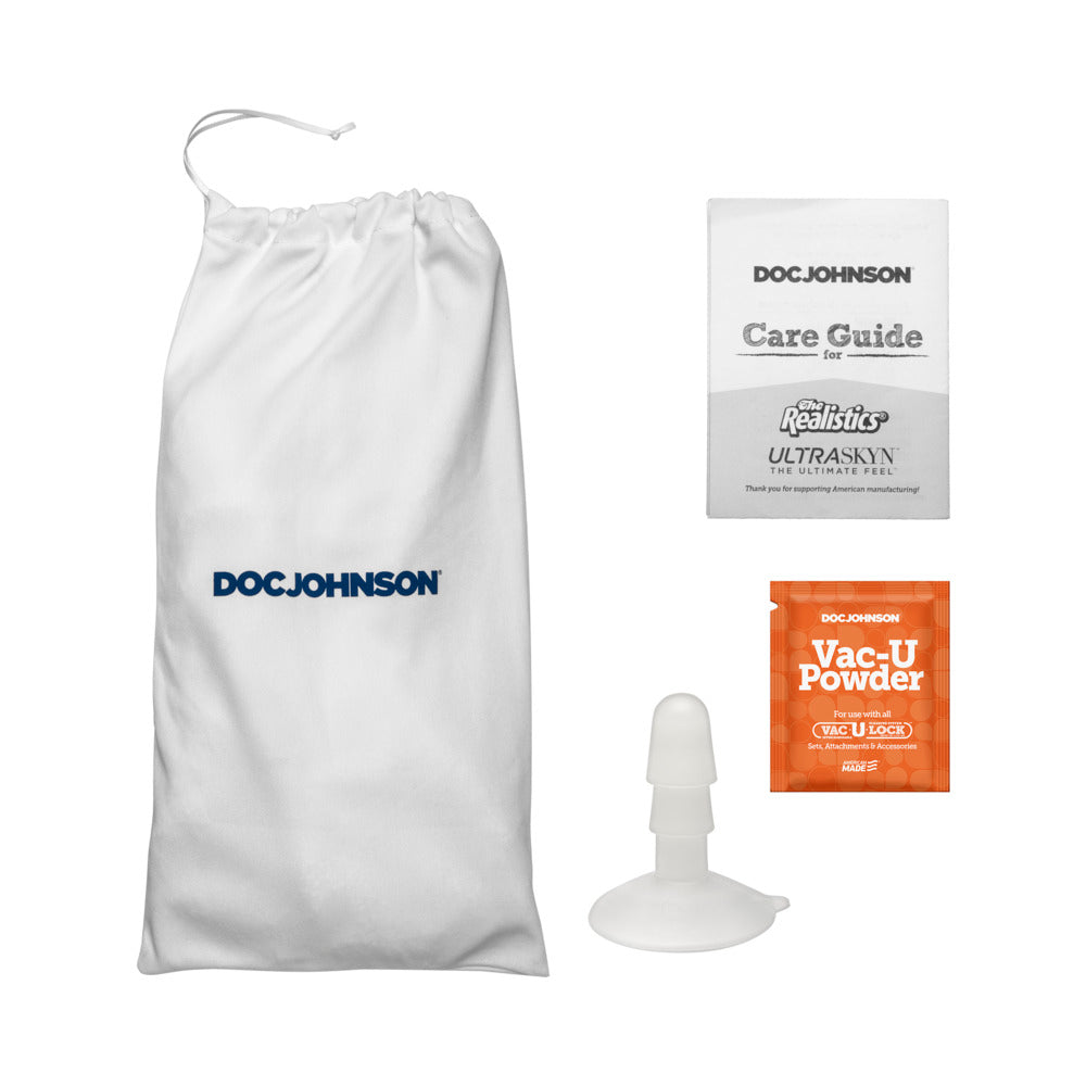 Doc Johnson Chad White 8.5 Inch ULTRASKYN Cock with Removable Vac-U-Lock Suction Cup - Vanilla