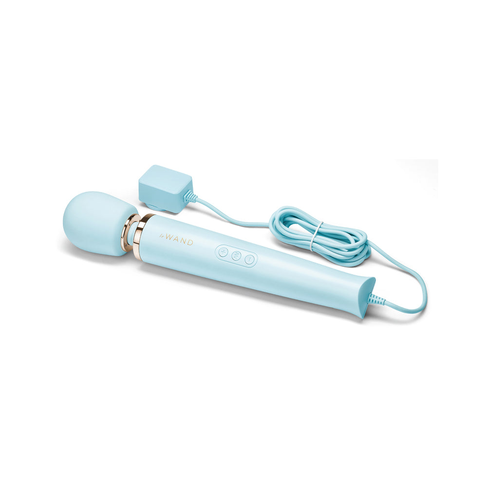 Le Wand Plug-In Vibrating Massager – Sky Blue