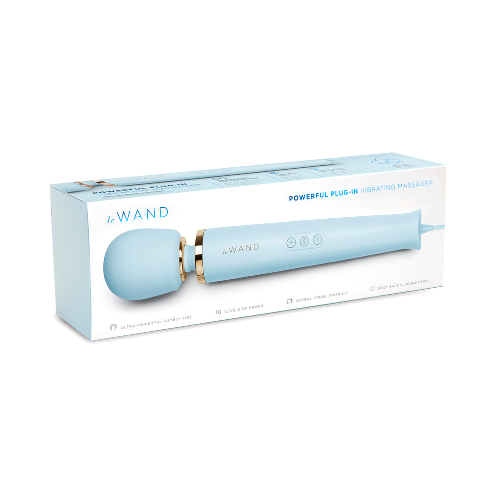 Le Wand Plug-In Vibrating Massager – Sky Blue