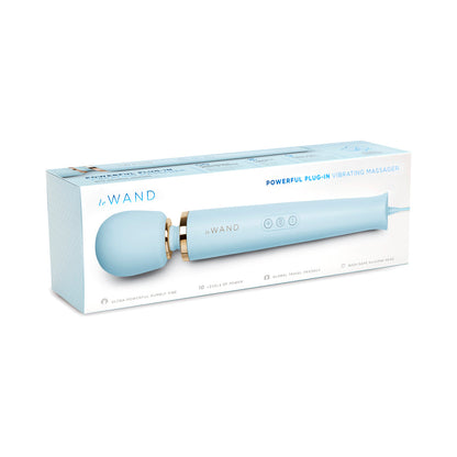 Le Wand Plug-In Vibrating Massager – Sky Blue