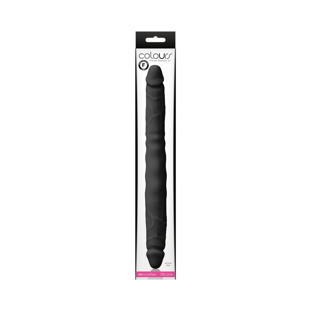 NS Novelties Colours Double Pleasure 12 in. Dual Ended Dildo - Black