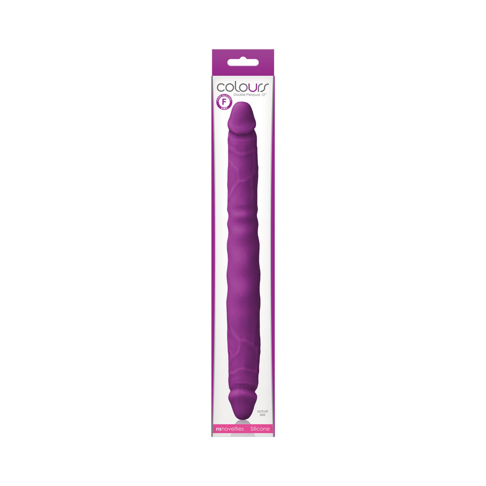 Colours Double Pleasure 12 in. Dual Ended Dildo – Purple
