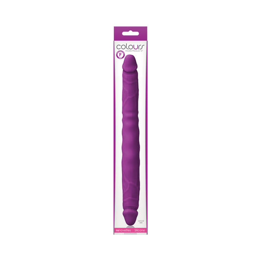 Colours Double Pleasure 12 in. Dual Ended Dildo – Purple