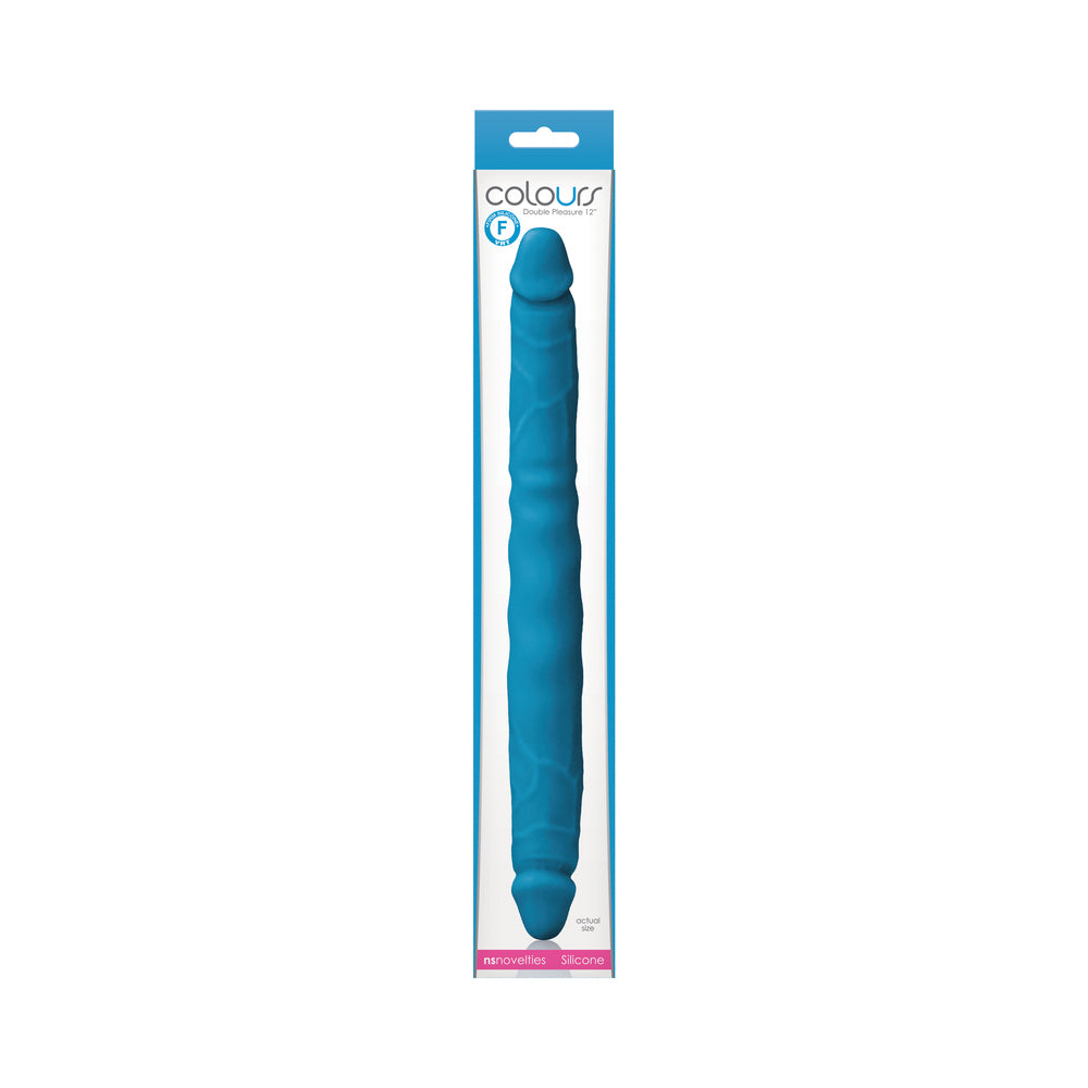 NS Novelties Colours Double Pleasure 12 in. Dual Ended Dildo - Blue