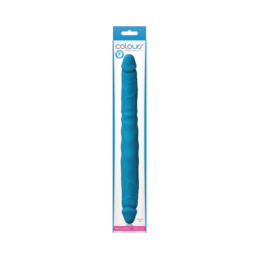 NS Novelties Colours Double Pleasure 12 in. Dual Ended Dildo - Blue