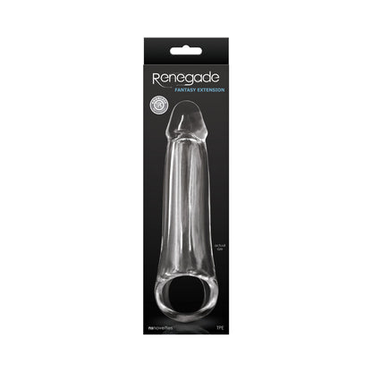 Renegade Fantasy Penis Extension Medium - Clear - Body-Safe TPE