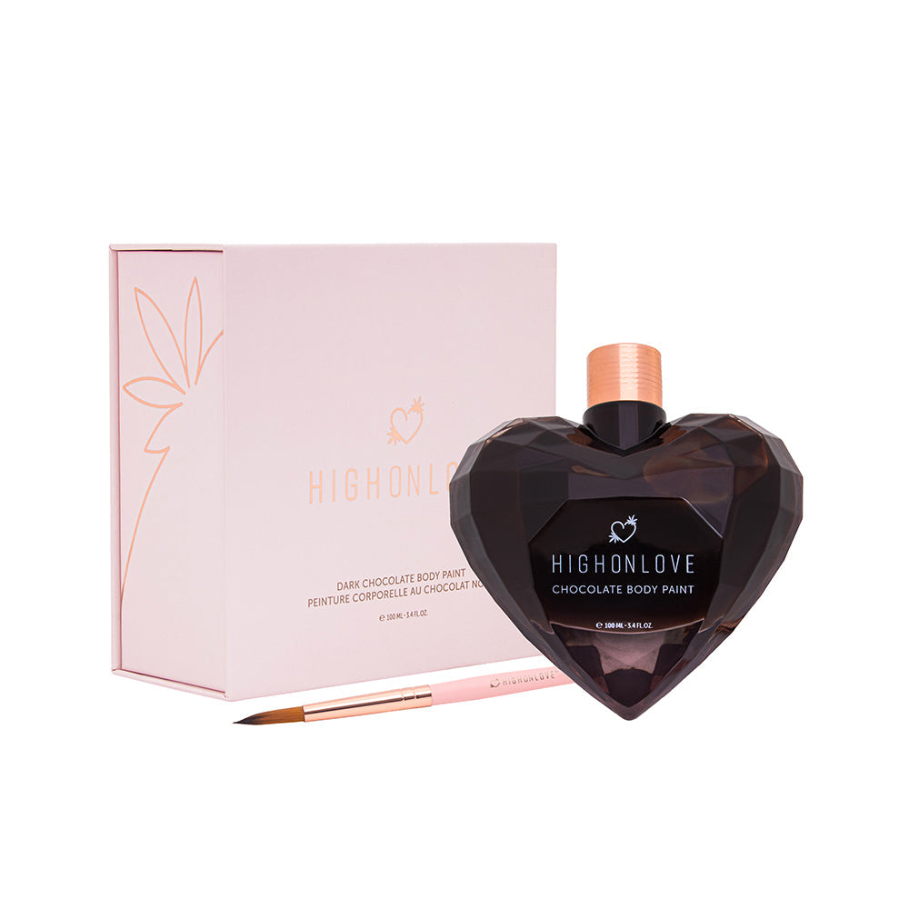 HighOnLove Dark Chocolate Body Paint - Liquid Aphrodisiac - Dark Brown