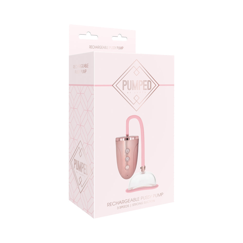 Pumped Rechargeable 3-Speed Pussy Pump - Pink