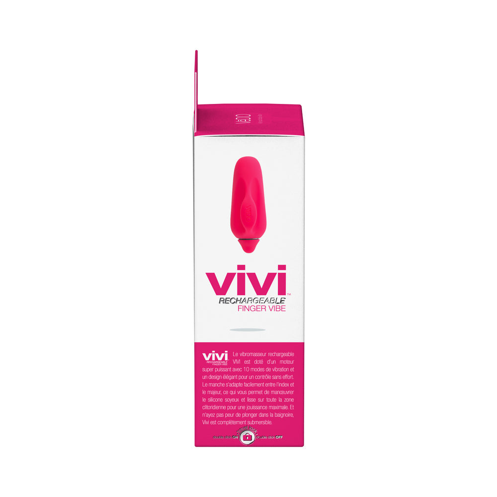 VeDO Vivi Finger Vibe – Handheld Vibrator with 10 Vibration Modes – Pink