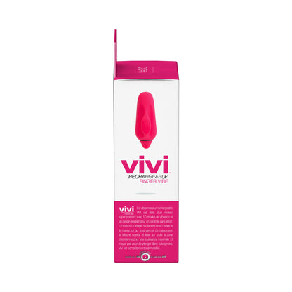 VeDO Vivi Finger Vibe – Handheld Vibrator with 10 Vibration Modes – Pink