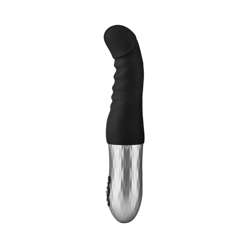 Forto Thruster Rechargeable Silicone Thrusting G-Spot Vibrator - Black