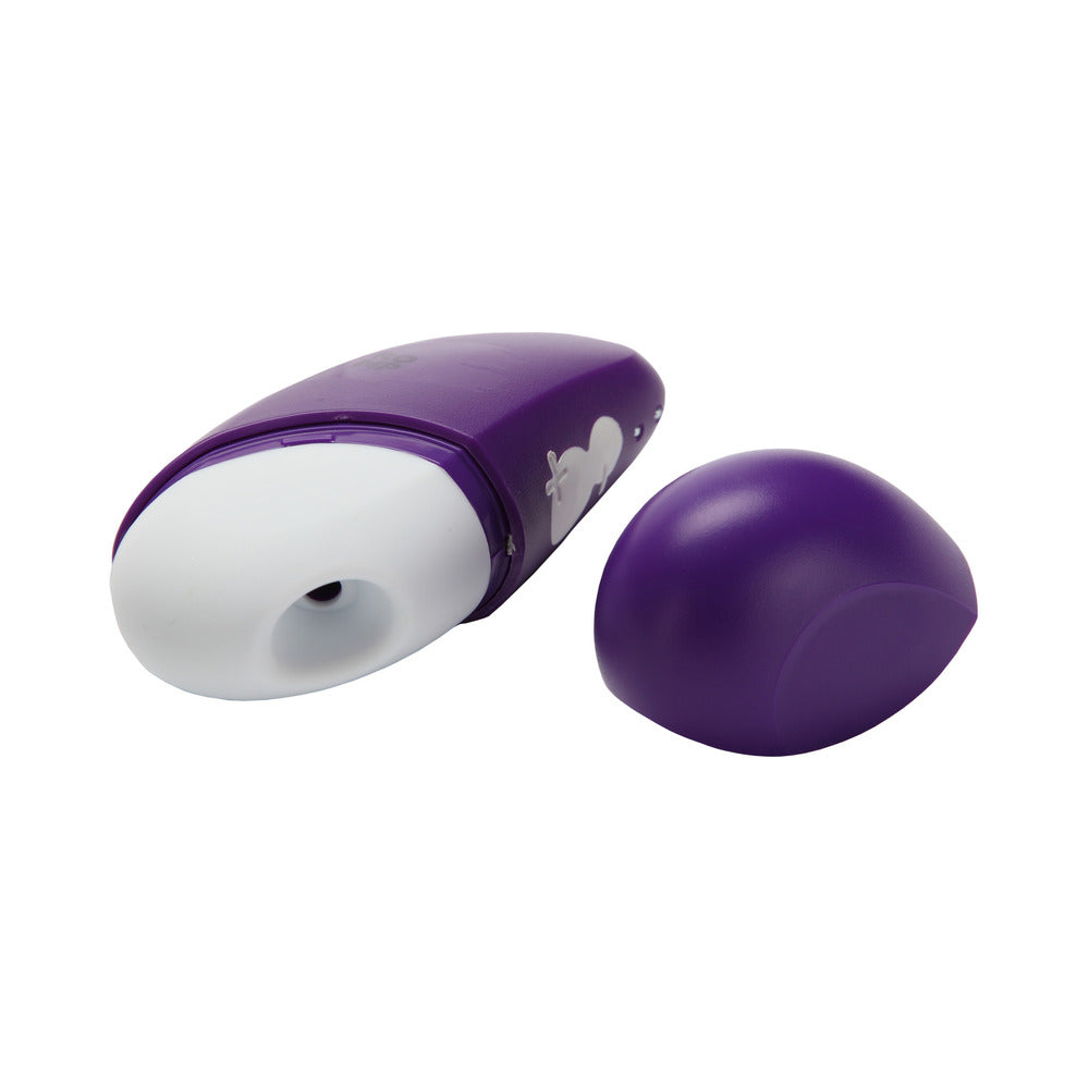 ROMP Free Rechargeable Silicone Clitoral Vibrator with Pleasure Air Technology – Purple
