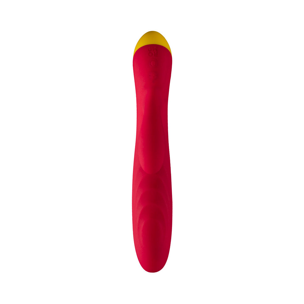 ROMP Jazz Rechargeable Silicone Rabbit Vibrator with G-Spot and Clitoral Stimulation – Berry