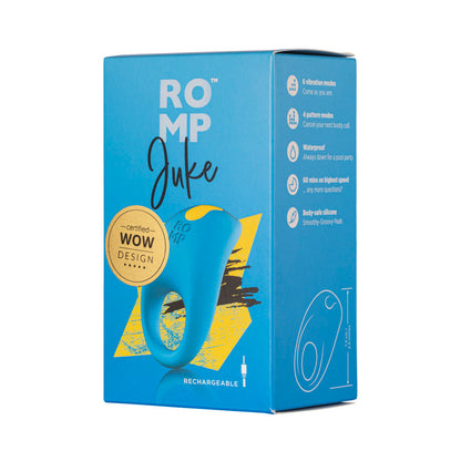 ROMP Juke Rechargeable Silicone Vibrating Penis Ring – Light Blue