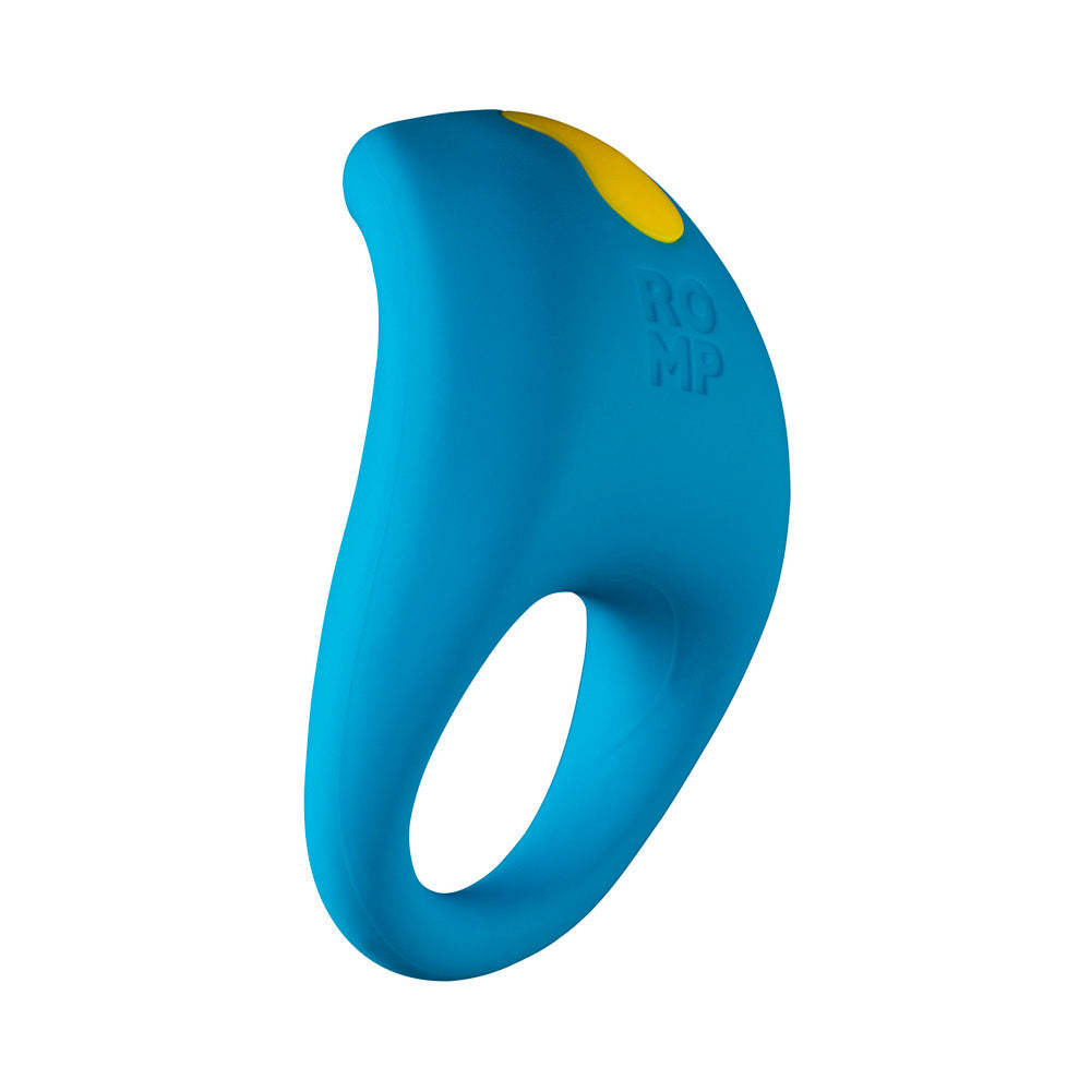 ROMP Juke Rechargeable Silicone Vibrating Penis Ring – Light Blue