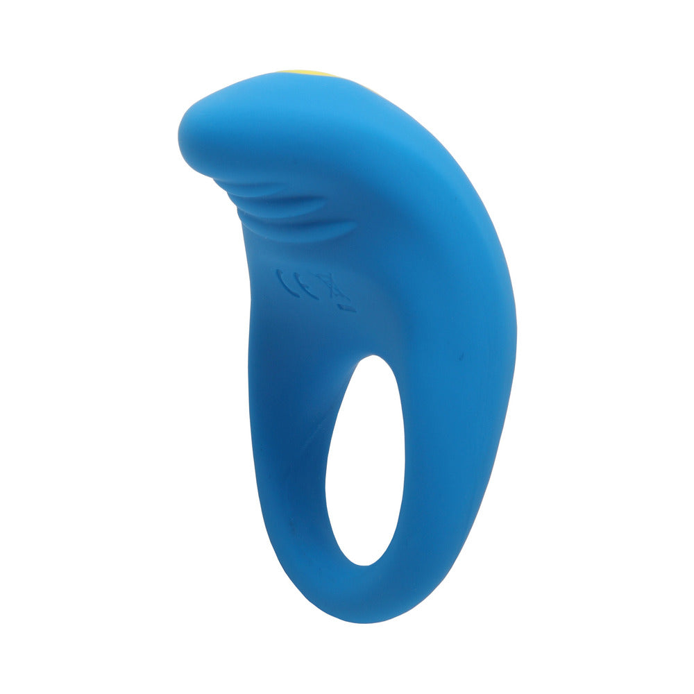 ROMP Juke Rechargeable Silicone Vibrating Penis Ring – Light Blue