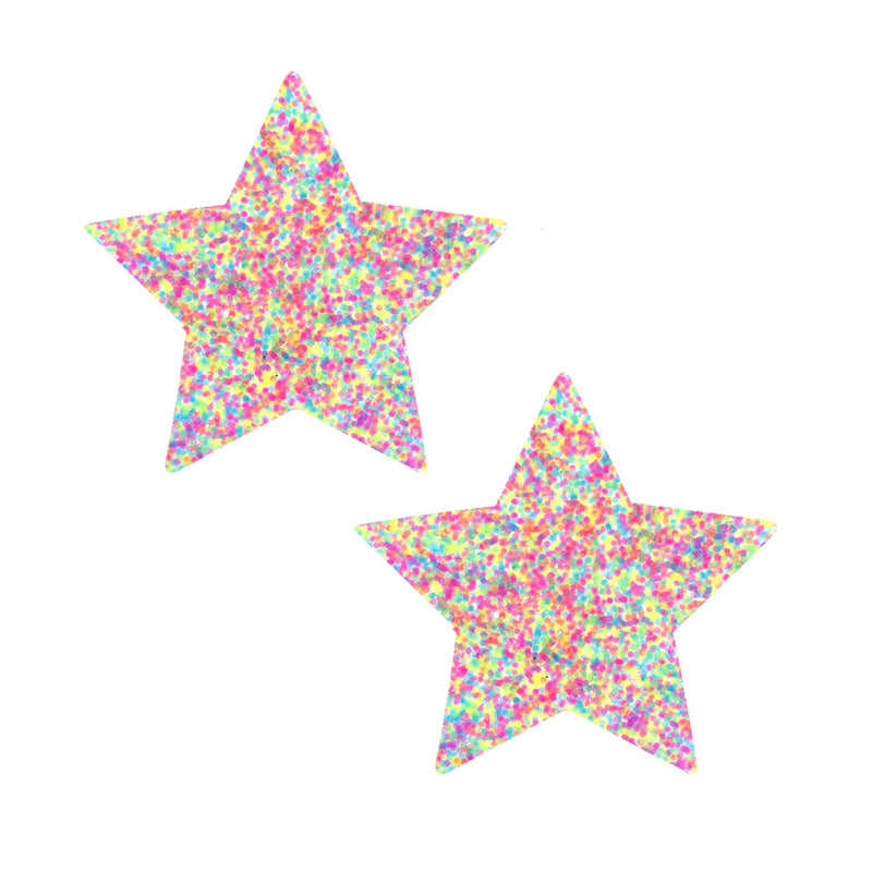 Neva Nude Sprankles Nipztix Nipple Pasties – UV Neon Multi-Color