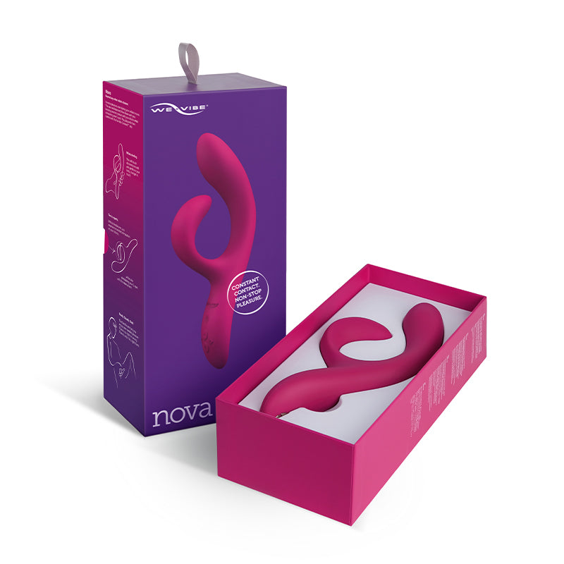 We-Vibe Nova 2 Rechargeable Flexible Silicone Rabbit Vibrator - Fuchsia