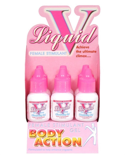 Body Action Liquid V for Women - Stimulation Gel - 6 Pack Display