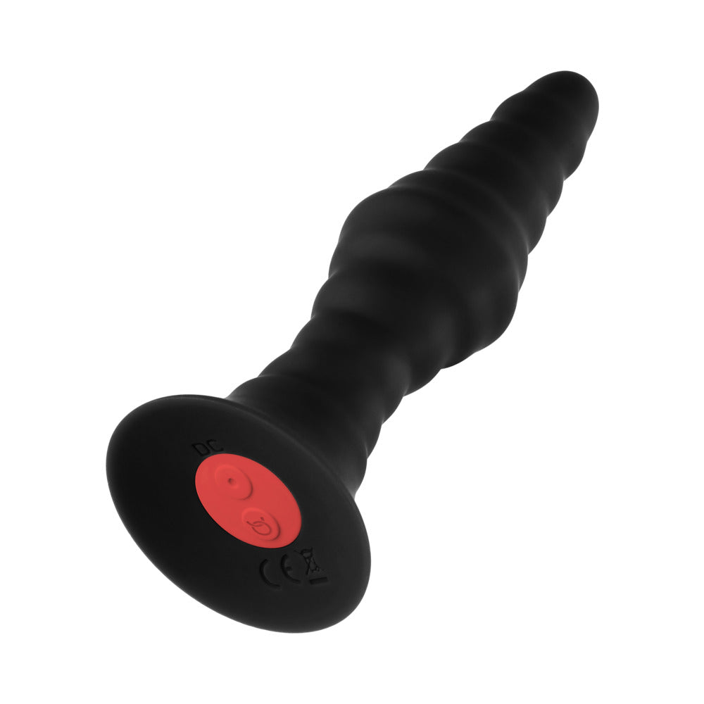 Forto Rechargeable Remote-Controlled Silicone Anal Plug – Black