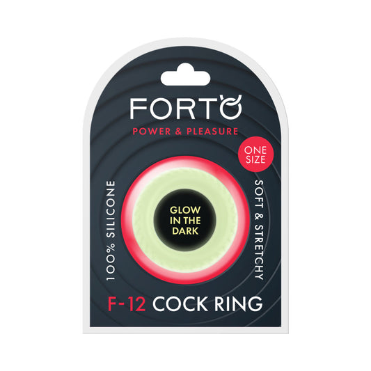 Forto F-12 Liquid Silicone Cockring – 35mm – White