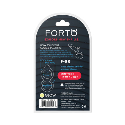 Forto F-88 Liquid Silicone Cock & Ball Ring - White