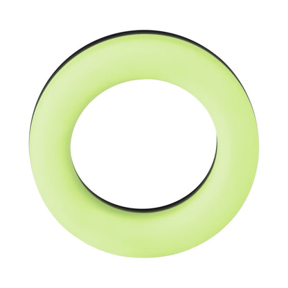 Forto F-19 Liquid Silicone 2-Tone Cockring – Black/Glow