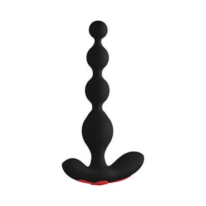 Forto Vibrating Anal Beads – Rechargeable Silicone Plug – Black