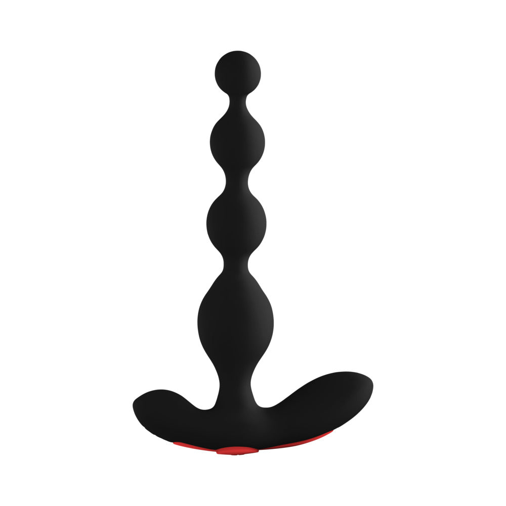 Forto Vibrating Anal Beads – Rechargeable Silicone Plug – Black