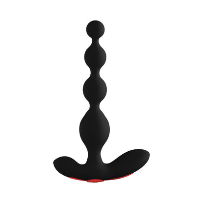 Forto Vibrating Anal Beads – Rechargeable Silicone Plug – Black