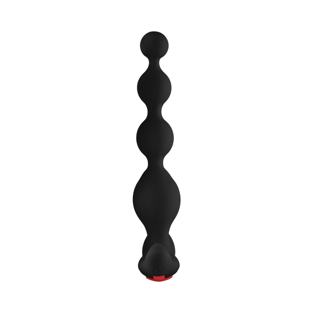 Forto Vibrating Anal Beads – Rechargeable Silicone Plug – Black