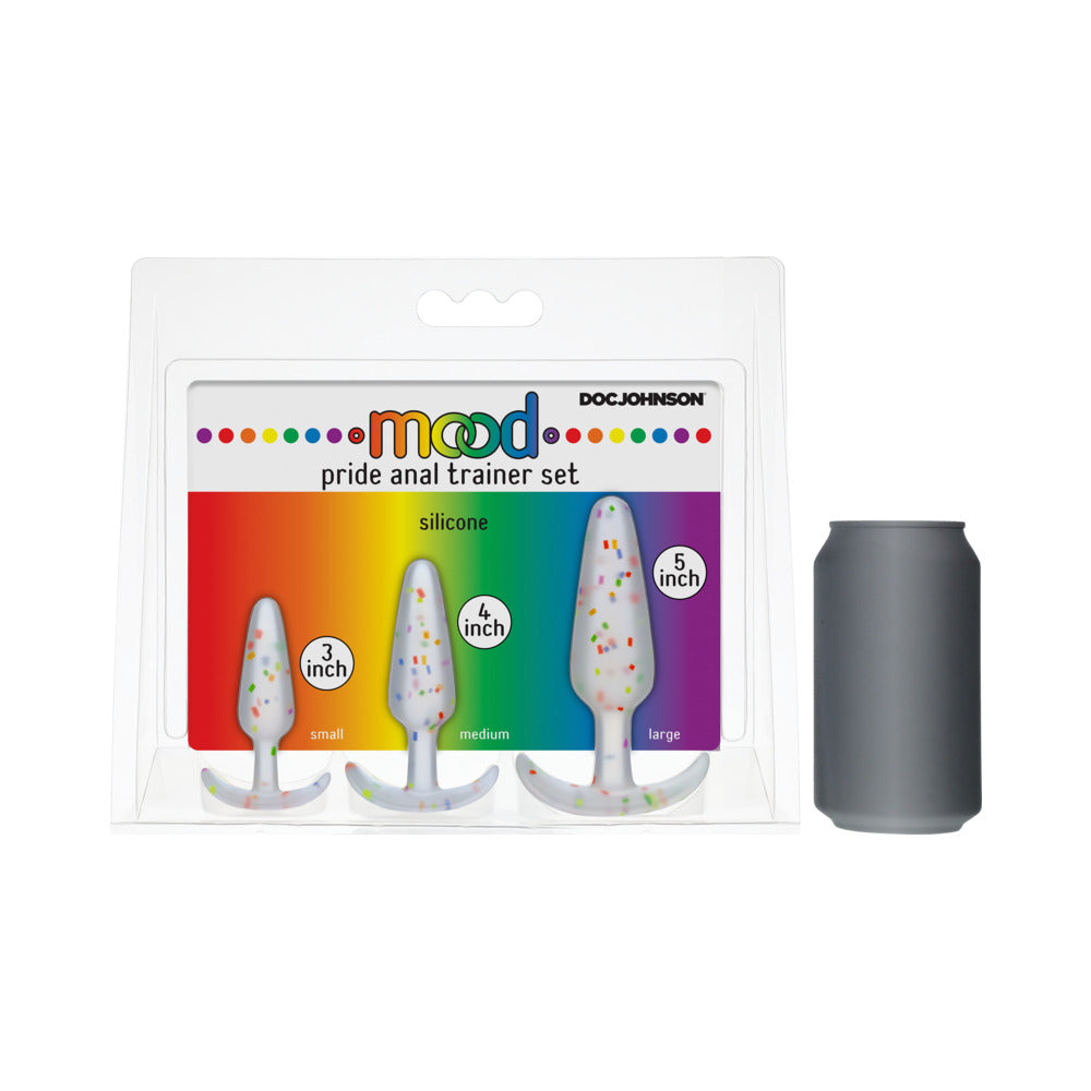 Doc Johnson Mood Pride Anal Plug Training Set – Multi-Color, 3-Piece