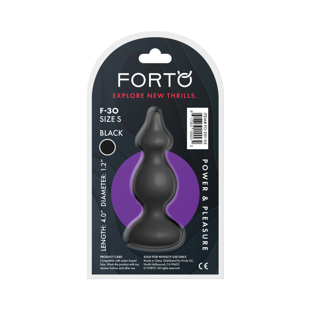 Forto F-30 Pointer Silicone Anal Plug – Small Black