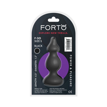 Forto F-30 Pointer Silicone Anal Plug – Small Black