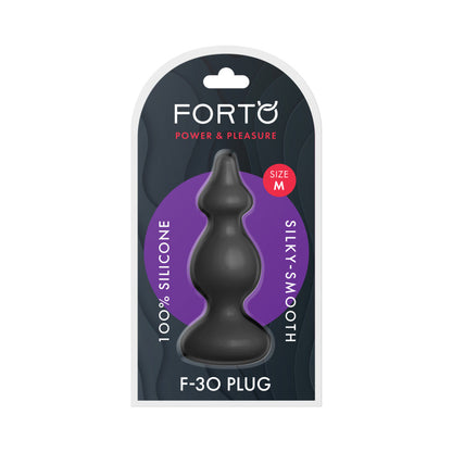 Forto F-30 Medium Silicone Anal Plug – Black