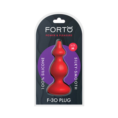 Forto F-30 Medium Silicone Anal Plug with Pointed Tip – Red